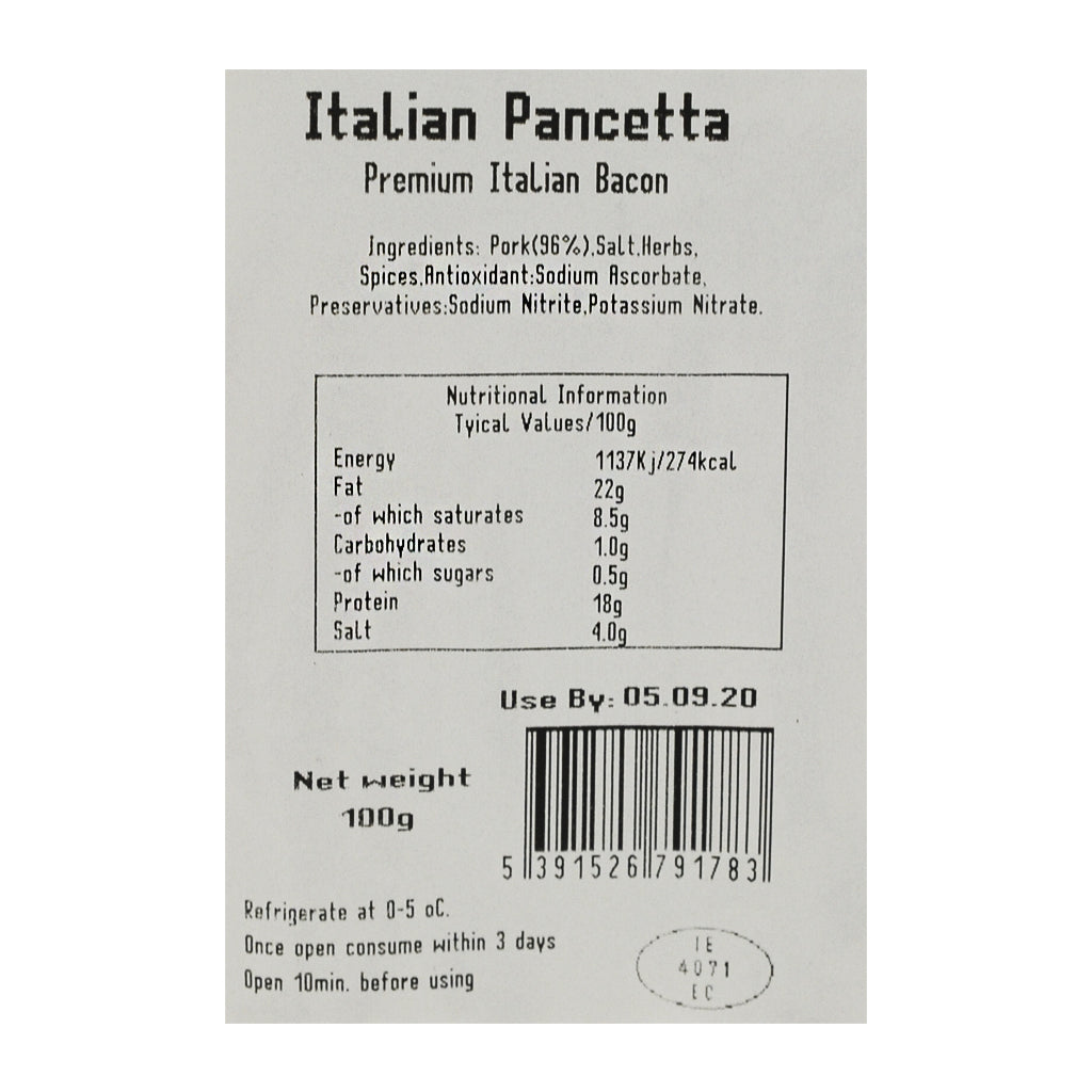 Guastalla Pancetta 100g Sliced