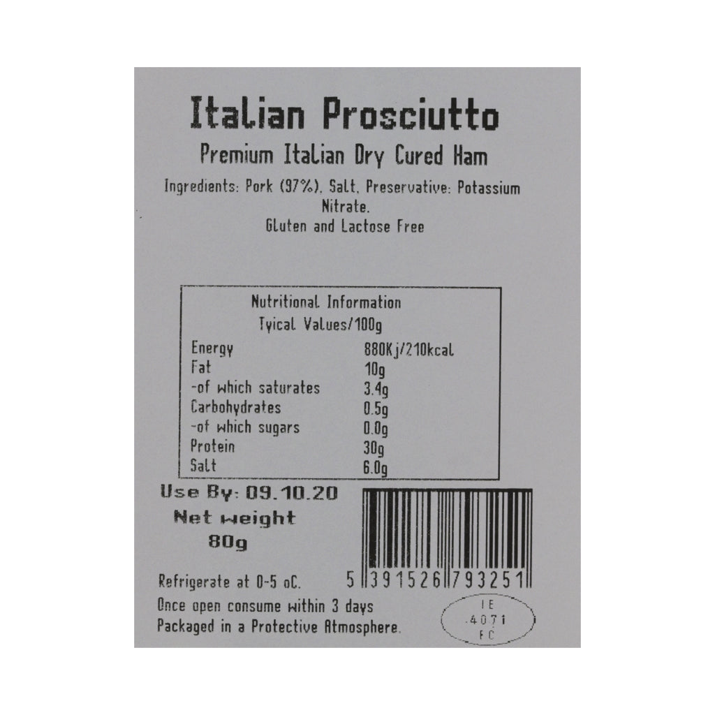 Guastalla Italian Prosciutto 80g Sliced