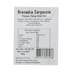 Guastalla Bresaola Carpaccio 80g Sliced