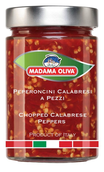 fresh chilli peperoncini madama oliva italy calabrese peppers chopped